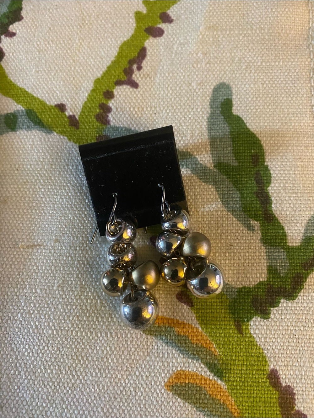 (JE23) Vintage Silver Cluster Drop Earrings - Women Jewelry Dor Pierced Ears